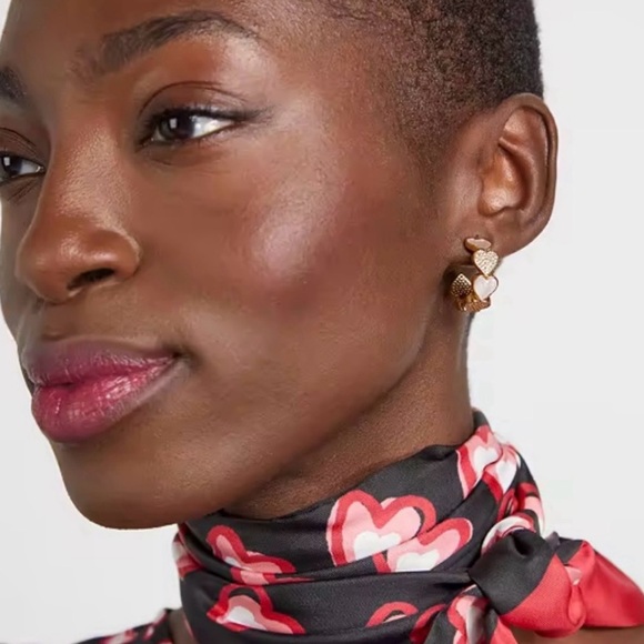 KATE SPADE Take Heart Huggie Earrings NWT with Dust Bag - Picture 5 of 5